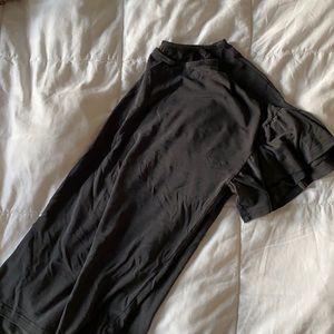 Dark Gray flounce sleeve shirt